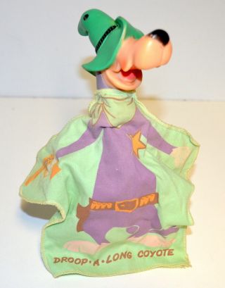 Vintage 1960s Ideal Droop - A - Long Coyote Hanna Barbera Cartoon Puppet