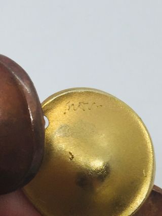 Robert Lee Morris Rare Vintage Brass Sculpted Disc Necklace 1980s 7