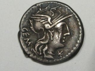 Ancient Coin: Before 44 Bc Rome Republic Denarius.  Rev Quadriga.  23