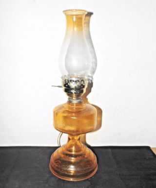 Gone With The Wind Vintage 3 - Way Yellow Glass Electric Oil Burner Hurricane