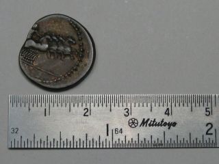 Ancient Coin: Before 44 BC Rome Republic Denarius.  Rev Quadriga.  22 6