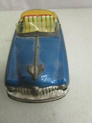 Vintage Tin/Litho BLUE FRICTION CAR (Made In Japan) 4
