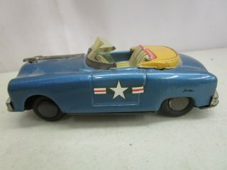 Vintage Tin/Litho BLUE FRICTION CAR (Made In Japan) 6