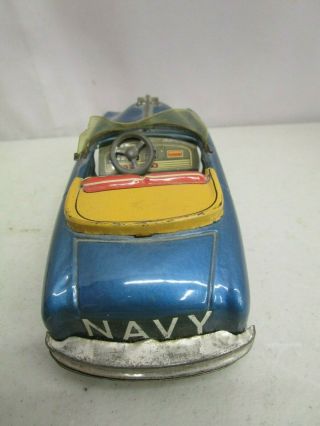Vintage Tin/Litho BLUE FRICTION CAR (Made In Japan) 8