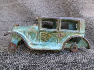 Old Vintage 1920s - 1930s Arcade Cast Iron Toy Car 114 Ford Model A - No Wheels
