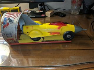 Ideal Toy Corp Turbo Jet Car windup w/ siren sound 2