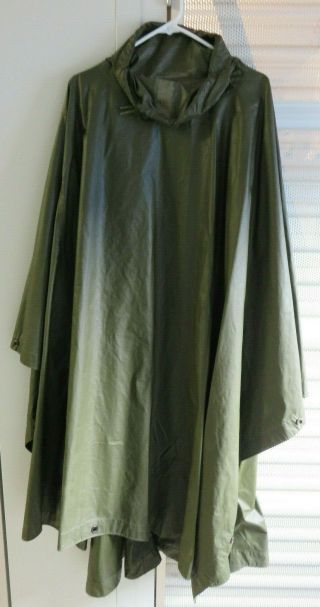 U.  S.  Army 1944 Wwii Green Multipurpose Poncho Tent Shelter Snaps Litewgt