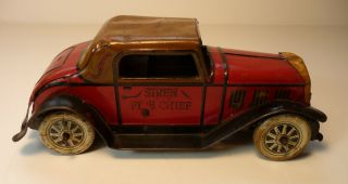 Vintage Marx Marx Fire Chief Car - Friction Tin Litho Car / Toy