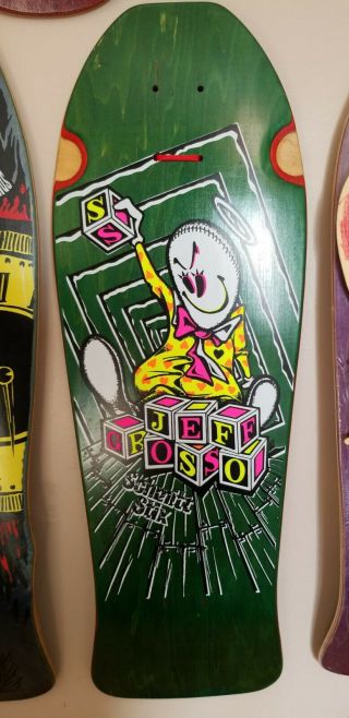 Vintage Og 1986 Jeff Grosso Schmitt Stix Toy Blocks Skateboard Deck