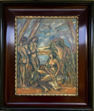 P.  Cezanne Signed Antique Oil / Canvas Painting