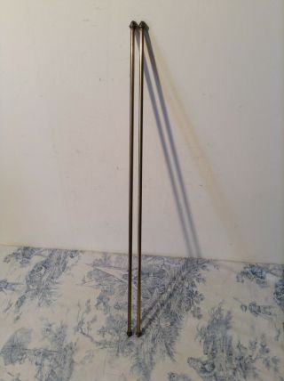 Pair Vintage French Extendable Cafe Curtain Rods (3614)