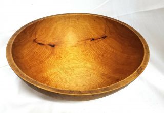 Large Signed Mnm Mort N Marton Wooden Dough Bowl Oval 13 " X 12 " Canadian Wood