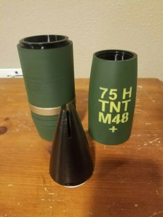 3D Printed - 75mm M48 Howitzer Shell - 75H - Piggy Bank 2