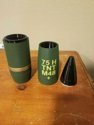 3D Printed - 75mm M48 Howitzer Shell - 75H - Piggy Bank 3
