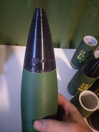 3D Printed - 75mm M48 Howitzer Shell - 75H - Piggy Bank 4
