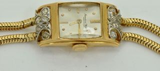 RARE antique Art - Deco 18k Gold&Diamonds IWC,  Schaffhausen ladies wristwatch c1920 8