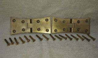 Brass Bar/counter Top Hinges X 2 With Screws