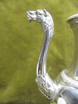 Early 19th c french 950 sterling silver coffee pot 1819 - 1838 Vieillard Empire st 4