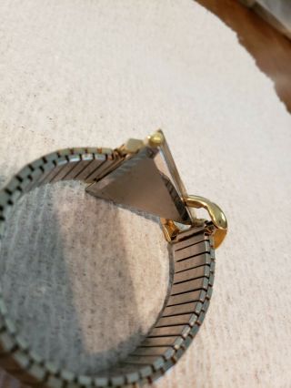 Waltham Rare Vintage Masonic Triangular Wrist Watch GF 17 Jewels Very Unique 7