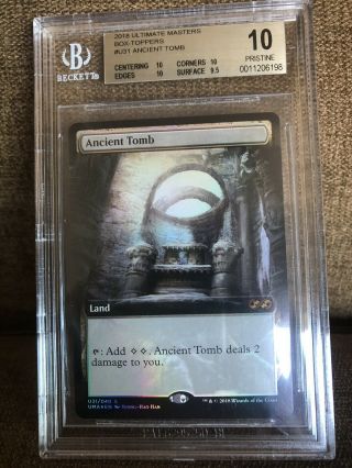 Mtg Ultimate Masters Box Topper U31 Ancient Tomb Bgs 10 (10,  10,  10,  9.  5)