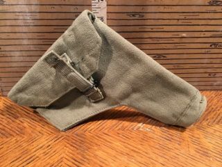 H.  R.  C.  1942 Wwii Ww2 Us Army/usmc Canvas Holster For Colt M1911 45acp Pistol