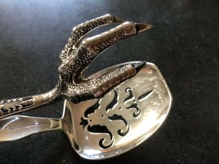 Tiffany & Co Sterling Silver Chicken Claw Foot Ice Tongs English King Antique