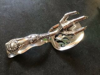 Tiffany & Co Sterling Silver Chicken Claw Foot Ice Tongs English King Antique 3