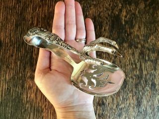 Tiffany & Co Sterling Silver Chicken Claw Foot Ice Tongs English King Antique 4