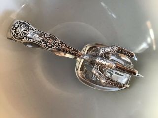 Tiffany & Co Sterling Silver Chicken Claw Foot Ice Tongs English King Antique 8