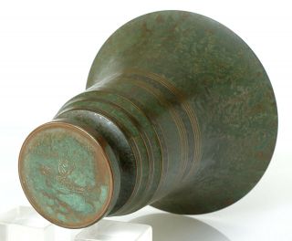Carl Sorensen Signed 1920 ' s Art Deco Bronze Vase Patina 2