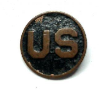 Ww1 Wwi Us U.  S.  Collar Pin,  Army,  Infantry,  Company,  Disk,  Enlisted,  Insignia