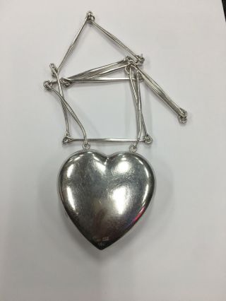 Georg Jensen 126 Vintage Sterling Silver 925 Heart Pendant Necklace Joy