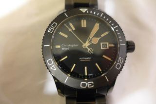 Chris Ward C60 Trident Vintage Black Automatic Watch In Excellent/ln Contition