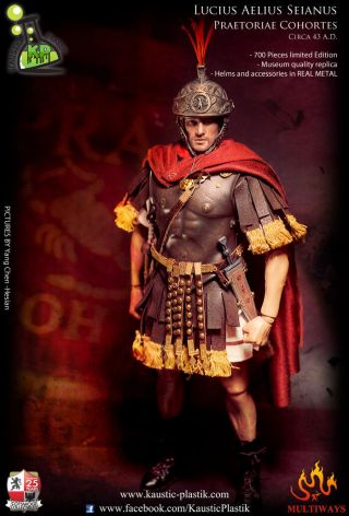 Kaustic Plastik 1/6 Scale 12 " Ancient Rome Praetorian Guard Figure Kp - 08 Limited