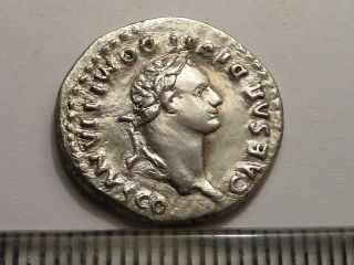 4157 Ancient Roman Domitian Silver Denarius 1 Century Ad