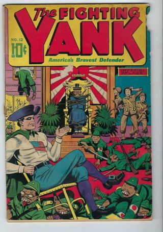 June 1945 The Fighting Yank No.  12 Nedor Comic,  Complete As - Is Hirohito