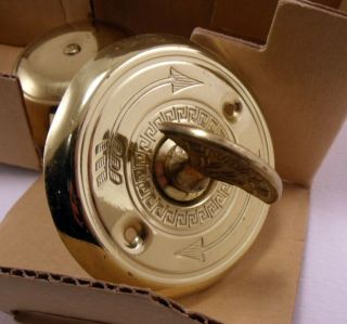 Vintage Dutch Colonial Door Bell w/Original Box Lacquered Brass Made in Japan. 4