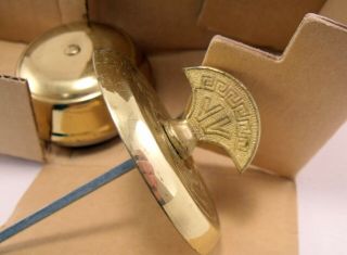 Vintage Dutch Colonial Door Bell w/Original Box Lacquered Brass Made in Japan. 5