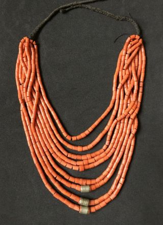 Vintage Natural Red Coral Beads Necklace Vintage Beads From Natural Coral 132gm