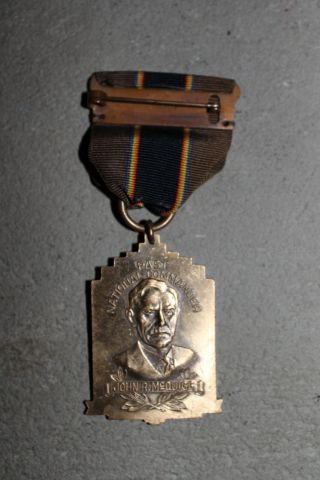 1936 d.  AMERICAN LEGION ' CLEVELAND ' CONVENTION DOUBLE SIDED MEDAL W/RIBBON,  PB 3