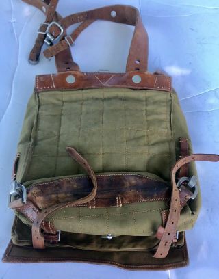 WWII WW2 German Pony Hair Pack,  Tornister Name and Marked 2
