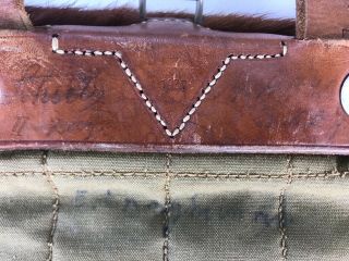 WWII WW2 German Pony Hair Pack,  Tornister Name and Marked 4