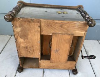 Antique 19th Century Ariston Disc Music Box Organette With 14 Discs 7