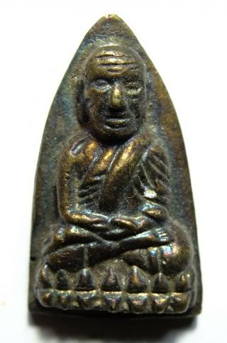 Phra Lp Tuad Wat Chang Hai Rare Clay Thai Buddha Amulet