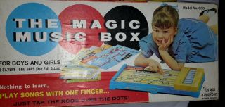 1950s Vintage Plastic Injecto Corp The Magic Music Box With The Golden Touch