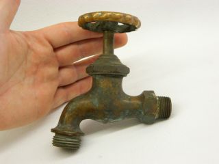 Antique Schwander Brass Garden Hose Water Spigot Faucet 2