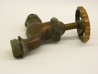 Antique Schwander Brass Garden Hose Water Spigot Faucet 3