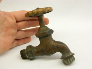 Antique Schwander Brass Garden Hose Water Spigot Faucet 4