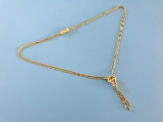 Vintage 18K Yellow Gold & Diamond SeidenGang Necklace Chain Pendant 19 Grams 20 