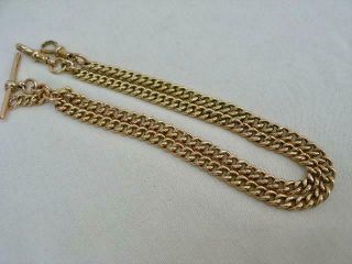 Extra Long 9ct Solid Gold Antique Albert Watch Chain/Necklace.  52.  9 gms. 12